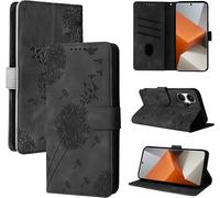 Kal-Coque Xiaomi Redmi Note 13 Pro+ Pissenlit Housse En Cuir Pu Redmi Note 13 Pro+ Étui À Fermeture Magnétique Portefeuille Étui À Rabat Pour Xiaomi Redmi Note 13 Proplus 6.67 Inches Noir