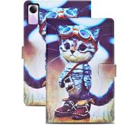 Kal-Coque Xiaomi Redmi Pad Se 11 Pouces 2023 Housse En Cuir Pu Portefeuille Etui De Protection Pour Xiaomi Redmi Pad Se 11 Pouces 2023 Chat D'aventure