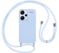 Kal-Coquepourxiaomiredminote13pro+5gaveccordon,Etuisiliconesoupleantichochousseaveccollierbandoulièrechaînelanière,Téléphoneétuicasepourredminote13proplus5g,Lila