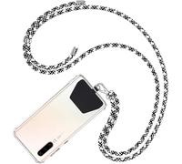 Kal-Cordon Telephone Portable, Téléphone Tour De Cou, Universelle Capes De Collier De Longe Compatibles Avec Plupart Des Smartphones¿Noir Et Blanc¿