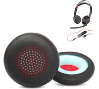 KAL-Coussinets Compatibles Avec Les Casques Plantronics Blackwire 5220 5210 7225 Casques Coussin De Remplacement (Cuir Protéiné/Mousse À Mémoire)