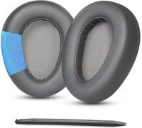 KAL-Coussinets De Rechange Compatibles Avec Casque Sans Fil Jlab Jbuds Lux Anc En Cuir Protéiné -Isolation Sonore -Graphite