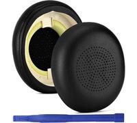 KAL-Coussinets De Rechange Pour Jabra -Compatibles Avec Les Casques Evolve2 65Ms/65Uc/40Ms/40Uc Et Elite 45H -En Cuir Protéiné À Mémoire De Forme -Noir