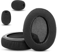 KAL-Coussinets De Remplacement Compatible Avec Cooler Master Mh-51 Mh-52 Gaming Headsets Coussinets D'Oreille En Tissu Respirant/Mousse Haute Densité