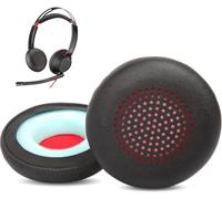 KAL-Coussinets De Remplacement Compatible Avec Plantronics Blackwire 5210 7225 5220 Headsets Coussinets D'Oreille En Cuir Protéiné Plus Doux/Mousse À Mémoire De Forme