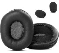 KAL-Coussinets De Remplacement Pour Sennheiser Pc131, Pc8, Pc7, Pc2, Pc3, Pc5 Casques Mono Usb -Cuir Protéique Doux Avec Mousse Mémoire, Coussinets D'Oreille Confortables