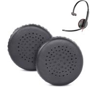 KAL-Coussinets D'Oreille Compatible Avec Plantronics Blackwire C3210 C3215 C3220 C3225 Headsets Coussinets D'Oreille De Rechange En Cuir Protéiné Doux Et Mousse À Mémoire De Forme