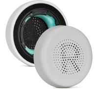 KAL-Coussinets D'Oreille De Rechange Compatibles Avec Jlab Go Lux Anc Sans Fil, En Cuir Doux, Mousse D'Isolation Phonique, Coussinets De Rechange (Blanc Nuage)
