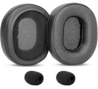 KAL-Coussinets D'Oreille De Rechange En Mousse À Mémoire De Forme Compatibles Avec Les Casques Fifine H6 7.1 Surround Sound Gaming Cuir Protéiné Noir