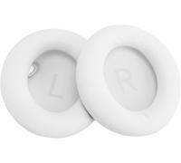 KAL-Coussinets D'Oreille Pour Anker Soundcore Space One, Isolation Du Bruit, Coussinets D'Oreille À Haute Élasticité Avec Éponge En Cuir Protéiné Respirant, Remplacement Des (White)