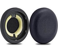 KAL-Coussinets D'Oreille Pour Jabra Evolve2 65/Elite 45H Casque, Oreillette De Remplacement Pour Jabra Elite 45H/Evolve2 65 Casque, Cuir Souple (Noir)