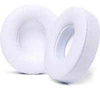 KAL-Coussins De Rechange Extra Épais Pour Écouteurs Supra-Auriculaires Sans Fil Beats Solo 2 & 3 Par Wicked Cushions -Cuir Souple Et Mousse À Mémoire De Forme, Adhésif Puissant White