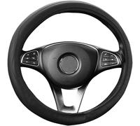 Kal-Couvre Volant De Voiture En Cuir Microfibre 37-39cm Pour La Plupart Des Voitures (Noir)