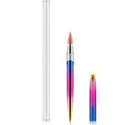 Kal-Crayon De Cire Pour Strass, Acier Inoxydable Stylo De Strass Poignée Ergonomique Bijou Stylo Strass Outil Applicateur De Strass Applicateur Avec Étui Rangement Pour Bricolage D'ongles (Rose)