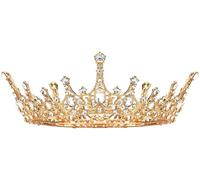 Kal-Diadème D'anniversaire Pour Fille Avec Strass En Cristal Pour Princesse Reine Couronnement Décorations De Fête D'anniversaire Peigne Couronne Fille Et Femme Carnaval Fête Vacances Célébration Pou
