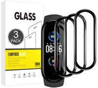 Kal-E Hamii Protecteur D'écran Compatible Avec Xiaomi Mi Band 6/Band 6 Nfc,[3 Pièces][3d Incurvé Full Cover][Résistant Aux Rayures,Haute Définitionprotecteur Pour Xiaomi Mi Band 6/Band 6 Nfc