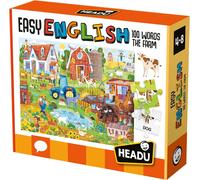 KAL-- Easy English 100 Words Farm - Jouer Et Apprendre Rapidement Grâce À Une Méthode Efficace Jeu Educatif 3 4 5 6 Ans, Jeux En Boîte Pour Enfants, Cadeau Enfants, Cadeau Fille, Cadeau Garçon