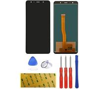 Kal-Écran Lcd Compatible Pour Samsung Galaxy A7 2018 A750n A750gn/Ds A750f A750fn ¿Noir Vitre Tactile Display De Réparation Rechange Digitizer Complet Ensemble Outil Kit 3m Adhésif - Sans Cadr