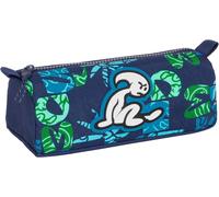 Kal-El Niño Glassy Trousse À Crayons Avec Fermeture Éclair Et Compartiment, Idéale Pour Les Enfants D'âge Scolaire, Confortable Et Polyvalente, Qualité Et Résistance, 21 X 7 X 8 Cm, Bleu Marine, Bleu