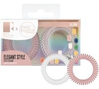 Kal-Élastiques Cheveux Rose Et Transparent Slim Pink Glasses X8 - Élastique À Spirale Pour Femme Édition Limitée - Elastique Cheveux Sans Trace