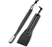 KAL-Ensemble De Nettoyage Pour Brûleurs Et Chambres De Grillage, Pour Un Nettoyage Facile De Tous Les Barbecues,Spatule Et Grattoir Et Mini-Brosse, Compatible Lave-Vaisselle -Noir (6202)
