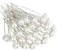 Kal-Épingles À Cheveux En Perles Pour Mariée - 40pcs - Accessoires Bijoux Floral En U Pour Mariage - Pince Fleur Pour Femme - Barrette Élégante - Accessoire Epingle Robe De Mariée