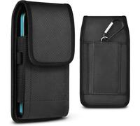 Kal-Étui De Ceinture Pochette Téléphone Holster, Vertical Ceinture Holster Étui Cuir Boucle Coque, Téléphone Nylon Housse Coque Ceinture Pour Smartphones De 6,5 Pouces Iphone 15 14 13 12 11 Pro
