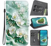 Kal-Étui Pour Samsung Galaxy A04e / F04 / M04,Coque Housse En Cuir À Clapet Motifs Peinture Animaux Ou Fleurs Ou Papillons Antichoc Bourse Poche Pour Samsung Galaxy A04e / F04 / M04,Coloré -16
