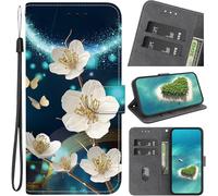 Kal-Étui Pour Samsung Galaxy A15,Coque Housse En Cuir À Clapet Motifs Peinture Animaux Ou Fleurs Ou Papillons Antichoc Bourse Poche Pour Samsung Galaxy A15,Coloré -3