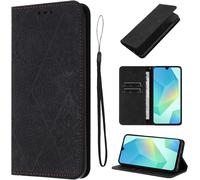 Kal-Étui Pour Samsung Galaxy A16 5g 6.7 Pouces Cuir Artificiel Coque A16/Sm-A166b/Ds Avec Fente Pour Carte Housse A16/Sm-A166b/Ds Béquille Housse, Noir