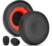 KAL-Evolve2 55 Coussinets D'Oreille Et Micro En Mousse ¿ Coussinets De Rechange Compatibles Avec Casque Sans Fil Jabra Evolve2 55 (55Ms 55Uc 55Usb), Coussinets D'Oreille En Cuir Protéiné Plus Doux