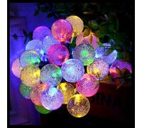 KAL-Fantasee Guirlande Solaire 30 Led 8 Modes Bubble Ball String Fairy Lights Jardin Extérieur Patio Backyard Décoration De Fête De Noël Lampes Solaires (21 Pi, Multicolore)