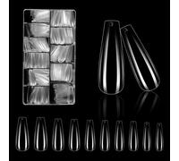 Kal-Faux Ongles, 500 Pièces Gel Capsule Pose Americaine, 10 Tailles Couverture Complète Transparent Pour Prothésiste Ongulaire, Débutant De Manucure Et Diy Nail Art À La Maison