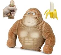 KAL-Figurine De Gorille Anti Stress, Stretch Gorilla Figure Gorille Extensible Jouet Gorille Anti-Anxiété Avec Banana À Éplucher, Gorilla Monkey Toys Pour Le Loisirs, Le Divertissement
