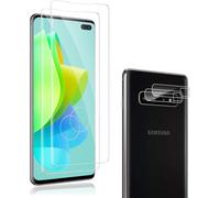 Kal-Film De Protection D'?Cran En Verre Blind? Pour Samsung Galaxy S10 Plus -2 + 2 Pi?Ces -Duret? 9h -Protection De L'appareil Photo Pour S10 Plus -Film Hd Transparent Pour Identification Des