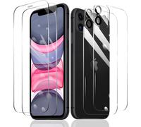 KAL-Film Protection D'Écran Pour Iphone 11 + 2×Protection Camera Objectif Arriere Appareil Photo + 2×Arrière Verre Trempé, Vitre Protecteur Accessoires, Hd Dureté 9H Glass, Compatible Coque
