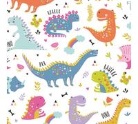 Kal-Finemark Lot De 20 Serviettes De Table Colorées - Dinosaures - T-Rex - Pour Anniversaire D'enfant - Pour Fête D'enfant - Garçon - Décoration De Table 33 X 33 Cm
