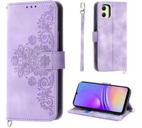 Kal-Fleur Coque Samsung Galaxy A05 4g 6.7"", 5 Cartes Étui De Protection En Cuir Pu De Style Vintage Pour Samsung A05 4g / Sm-A055f/Ds Housse, Violet
