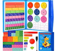 KAL-Fraction Game, Jeu Magnétique De Fractions, Jeu De Fractions Magnétiques, Puzzle Éducatif De Fraction Magnétique, Jouet Mathématiques Montessori, À Partir De 7 Ans