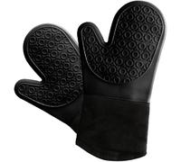 KAL-Gant De Cuisine Avec Coque En Silicone Résistant À La Chaleur Jusqu'À 500°C -Manique Étanche Pour Barbecue, Grill, Four, Four Micro-Ondes -3 X 19,1 Cm