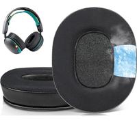 KAL-Gel De Refroidissement Mousse Coussin Coussinets Pour Skullcandy Grom Filaire/Sans Fil Casques, Coussinets D`Oreille En Tissu De Soie Glacée, Mousse Haute Densité