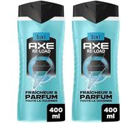 Kal-- Gel Douche Homme 5en1 - Re-Load - 24h Hydratant - 87% D'ingrédients D'origine Naturelle - Parfum Frais & Vivifiant - 400ml (Lot De 2)