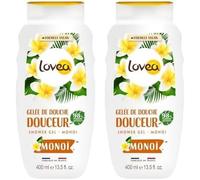 Kal-- Gelée De Douche - Monoï - Mousse Fine & Onctueuse - Nettoie En Douceur - 96% D'origine Naturelle - Ph Neutre - Sans Sulfate - Fabriqué En France - 400 Ml (Lot De 2)