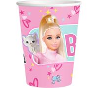 Kal- Gobelets Barbie Pour Enfants - Décoration D'anniversaire Pour Enfants - Articles Pour Fêtes Et Célébrations - 8 Unités - 250 Ml