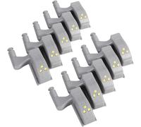 KAL-Hinge Led Sensor Light, 10Pcs Warm Cool Led Hinge Light Cabinet Hinge Led Light Wardrobe Hinge Lamp For Home Kitchen Living Room Bedroom Cabinet Cupboard Closet Wardrobe (Blanc Froid)