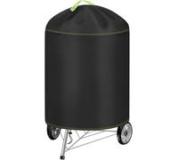 KAL-Housse Barbecue Exterieur Rond, 420D Oxford Bache Barbecue Exterieur Protection Ø77 X 90 Cm, Anti-Vent/Solei/L'Eau, Housse Plancha Convient La Plupart Des Grills