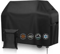 KAL-Housse Barbecue, Housse Plancha Exterieur Résistante De 210D Oxford, Anti-Uv, Coupe-Vent, Antipoussière, Bâche De Protection Bbq Exterieur Avec Sac De Rangement, 147X61X117Cm, Noir