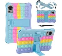 KAL-Housse Étui En Silicone Pour Headwolf Fpad7 / Alldocube Iplay 60 Mini / 60 Mini Pro / 60 Mini Turbo Tablet Housse, Étui De Protection Avec Bandoulière Et Stylet - Bleu