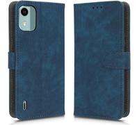 Kal-Housse Pour Nokia C12/Ta-1535 Etui, Rfid Protect Pu/Tpu Cuir Coque Magnétique Portefeuille, Bleu