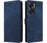 Kal-Housse Pour Oukitel C58 Pro Etui, Rfid Protect Pu/Tpu Cuir Coque Magnétique Portefeuille, Bleu